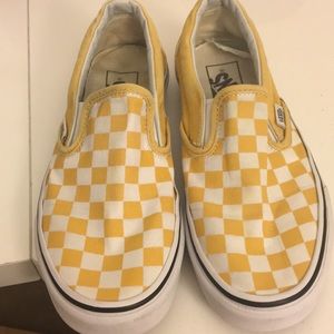Yellow checkered vans (pretty bad shape)